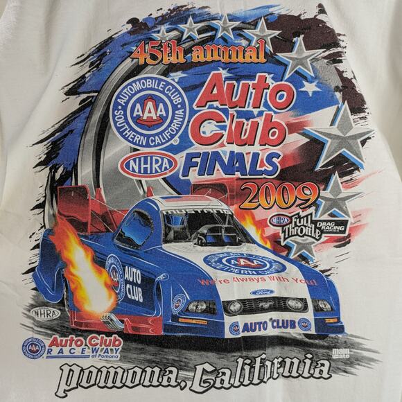 2009 Mens Drag Racing Large T-Shirt 45th AAA Auto Club Finals NHRA Full Throttle - Picture 4 of 8